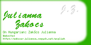 julianna zakocs business card